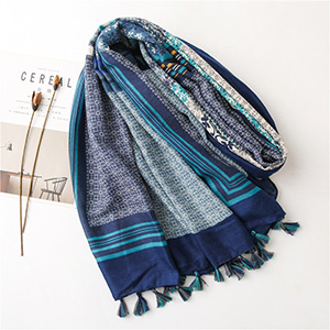 Retro deep navy blue scarf wholesale