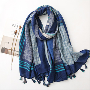 Retro deep navy blue scarf wholesale