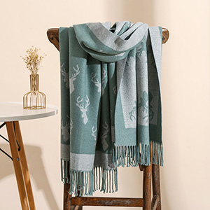 Deer pattern thick cheap scarf