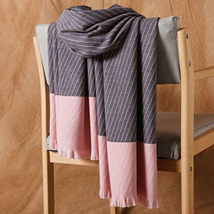 Cashmere jacquard striped scarf wholesale