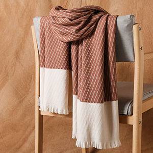 Cashmere jacquard striped scarf wholesale