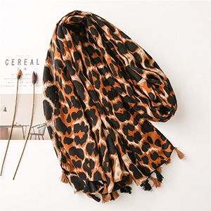 Polyester leopard print scarf wholesale