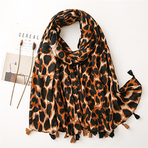 Polyester leopard print scarf wholesale