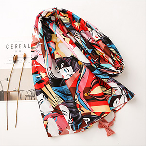 Chinese style beauty pattern scarf wholesale