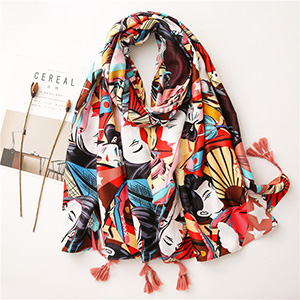 Chinese style beauty pattern scarf wholesale