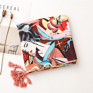 Chinese style beauty pattern scarf wholesale