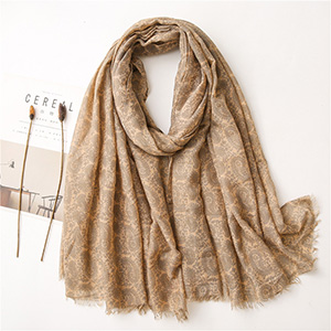 Plant flower cotton linen cheap scarf