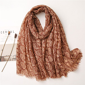 Plant flower cotton linen cheap scarf