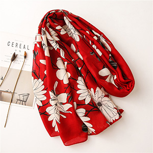 Printed plain weave cheap scarf wholesale