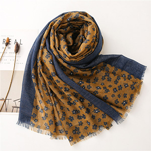 Ginger yellow flower accessory scarf