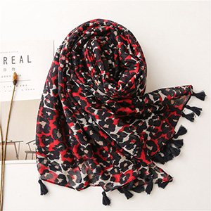 Red Leopard print cheap scarves wholesale