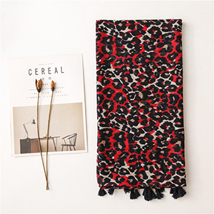 Red Leopard print cheap scarves wholesale