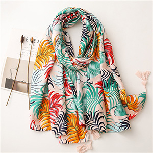 Thin plant flower cheap scarf