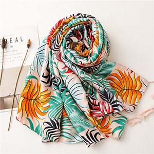 Thin plant flower cheap scarf