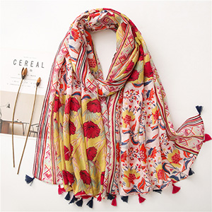 Pink floral totem cheap scarf