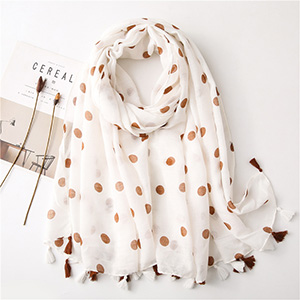Plain polka dot print scarf wholesale