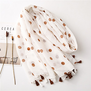 Plain polka dot print scarf wholesale