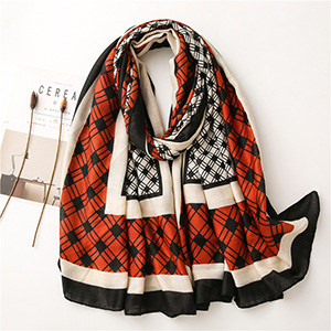 Polyester geometric printing scarf wholesale