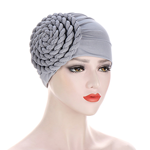 Wholesale muslim side braid monochrome headscarf