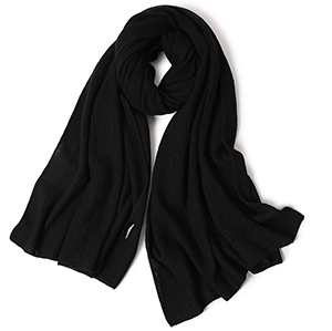 Wholesale winter solid color knitted 100% cashmere scarf