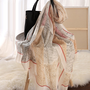 Wholesale sunscreen geometric print 100% cashmere scarves
