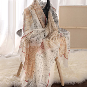 Wholesale sunscreen geometric print 100% cashmere scarves