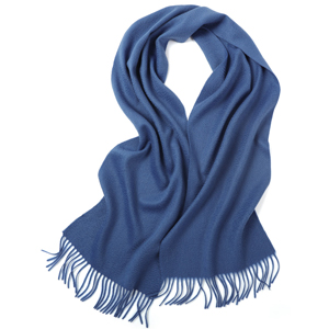 Padded warm shawl pure color 100% cashmere scarf