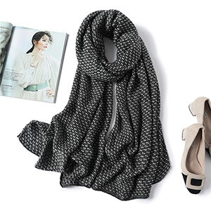 Winter knitted shawl pure color warm cashmere scarf