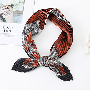 Color block cashew decorated silk scarf wholesale