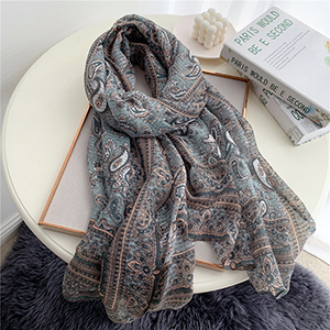 Vintage cashew shawl cotton linen scarf wholesale