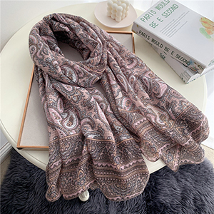 Vintage cashew shawl cotton linen scarf wholesale