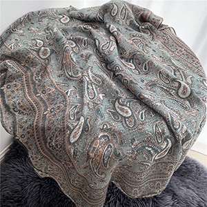 Vintage cashew shawl cotton linen scarf wholesale