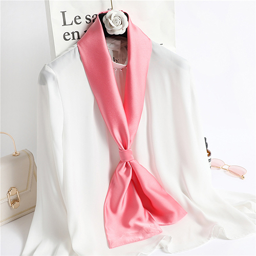 Wholesale long solid color shawl double silk scarf