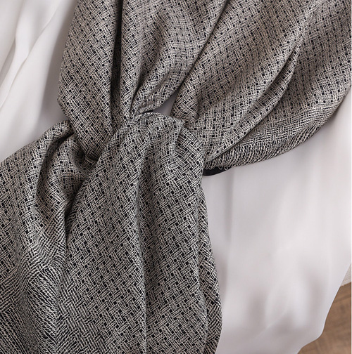 Wholesale twill weave curled 100% silk scarf