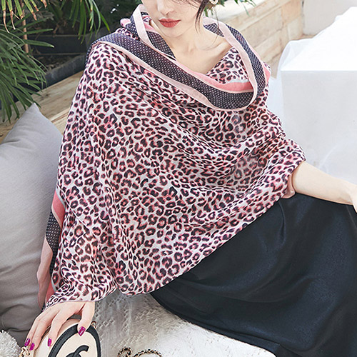 2020 leopard print cotton scarf wholesale