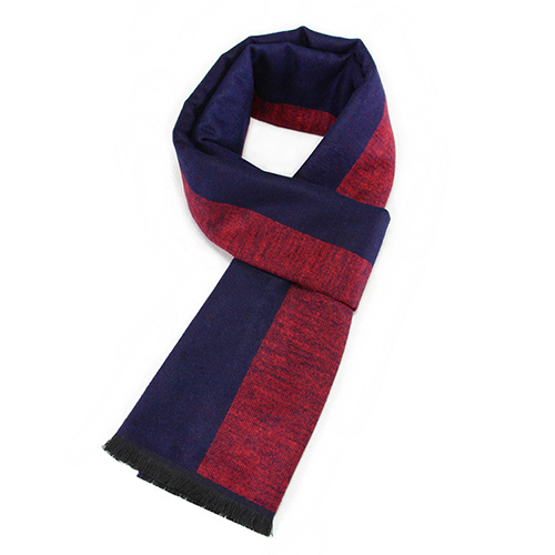 Men solid color winter cashmere jacquard scarf