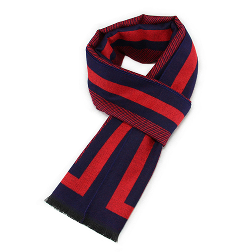 Men winter warm thick plaid cashmere scarf
