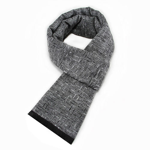 Men winter warm thick plaid cashmere scarf