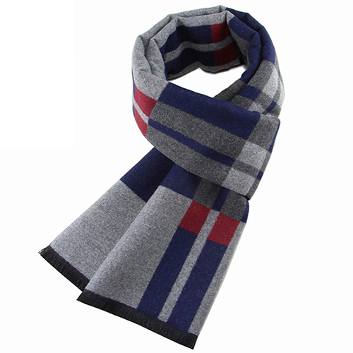 Wholesale plaid striped warm cashmere scarf