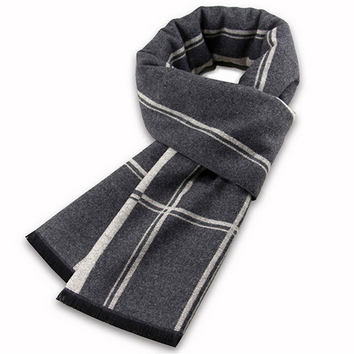 Wholesale plaid striped warm cashmere scarf