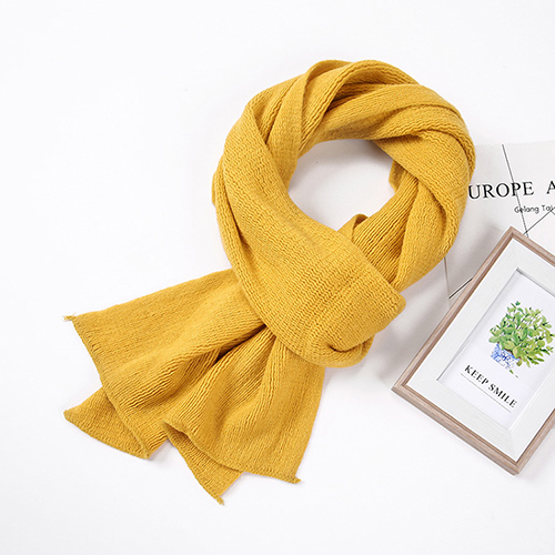 Pure color curled cashmere scarf wholesale