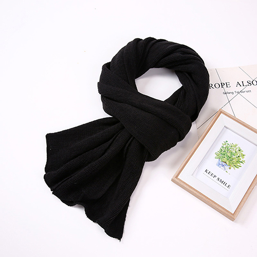 Pure color curled cashmere scarf wholesale