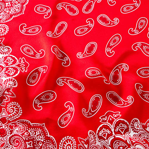 Wholesale cashew pattern red silk square scarf