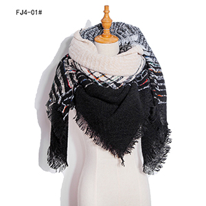 Winter plaid gradient warm large square scarf wholesale