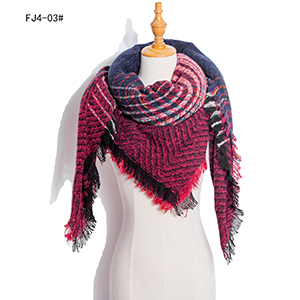 Winter plaid gradient warm large square scarf wholesale