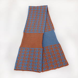 Spring floral pattern winter warm plaid scarf