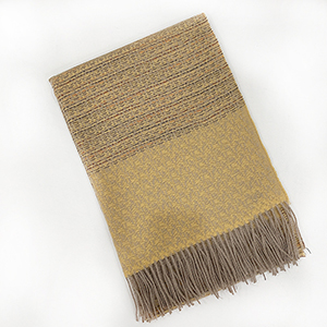 Winter fringed shawl striped cashmere warm scarf