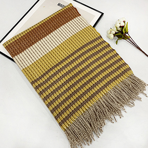 Wholesale thick warm plaid cashmere scarf