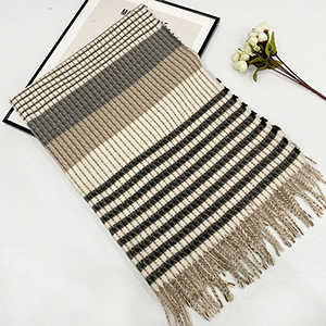 Wholesale thick warm plaid cashmere scarf