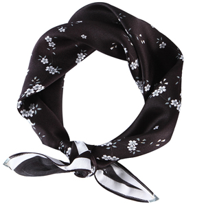 Flower pattern pure silk square scarf wholesale